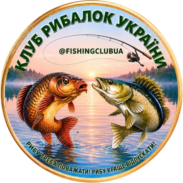 Логотип: Клуб рибалок України, @FishingClubUA